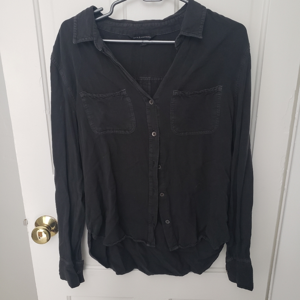 Rock & Republic Black Button Down